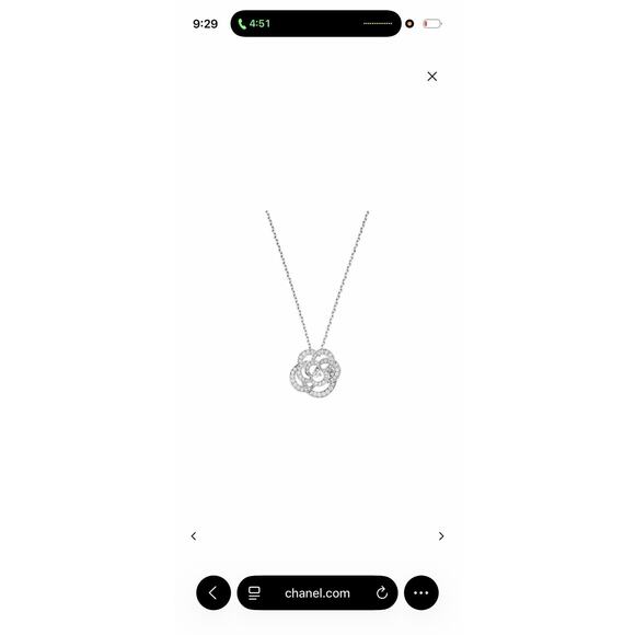 Chan*l Camillia necklacl silver - Picture 4 of 4